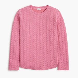 J. CREW factory quilted heart’s pullover sweatshirt women’s top